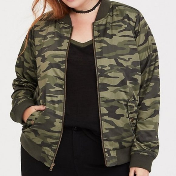 Torrid Camo Bomber Jacket 